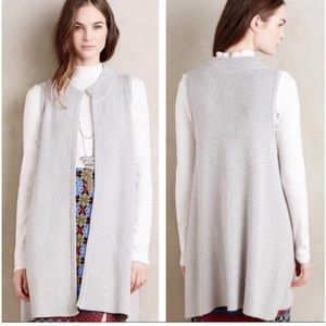 Anthropologie Moth Gray Danna Swing Vest